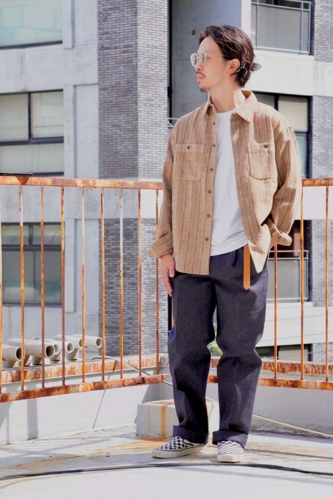 Sugar&Co./シュガーアンドコー moleskin stripe drop shirt SGR-SH14 