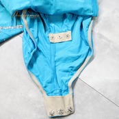 社交ダンス 衣装 ラテン ドレス ワンピース 水色 デモ 競技 ダンス パーティ 発表会 スタイリッシュ ブルー系 ベージュ系 アシンメトリー おしゃれ 華やか ステージ用 演出衣装 パフォーマンス用 コスチューム フォーマル レディース