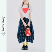 ビッグハート シンプルラウンドネックTシャツ i0387