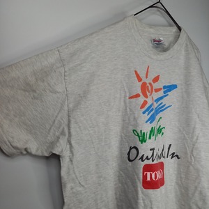 ヘインズ　ビーフィーTシャツ　半袖　両面プリント　オーバーサイズ　グレー　XL