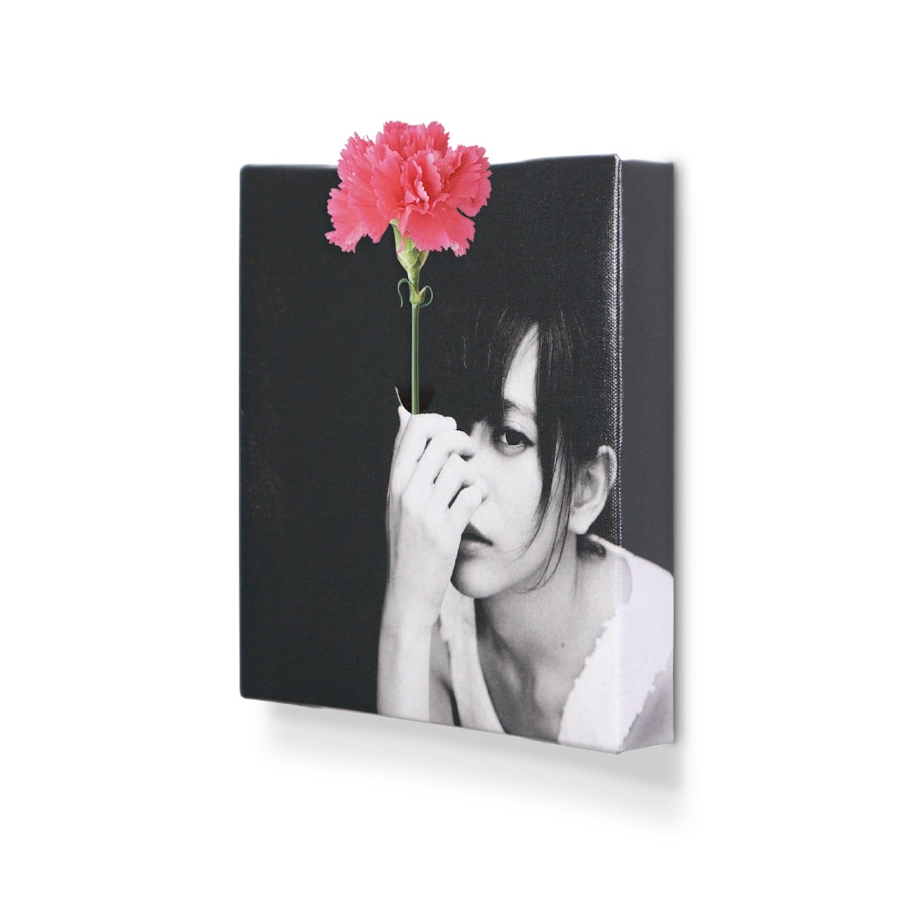 アートパネル キャンバスアート モデル モノクロ 一輪挿し IKEBANA IKE