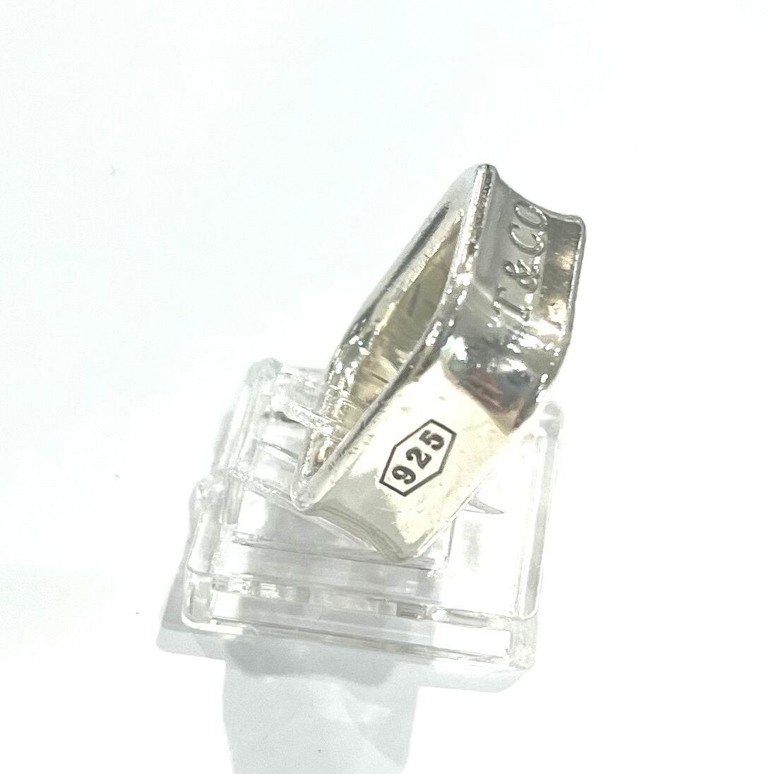TIFFANY&CO.】【11-12号】2453 T&CO 1837 スクエアリング／シルバー925