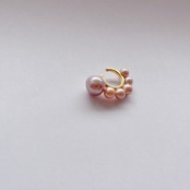 ピンク フープイヤーカフ(片耳)ゴールド