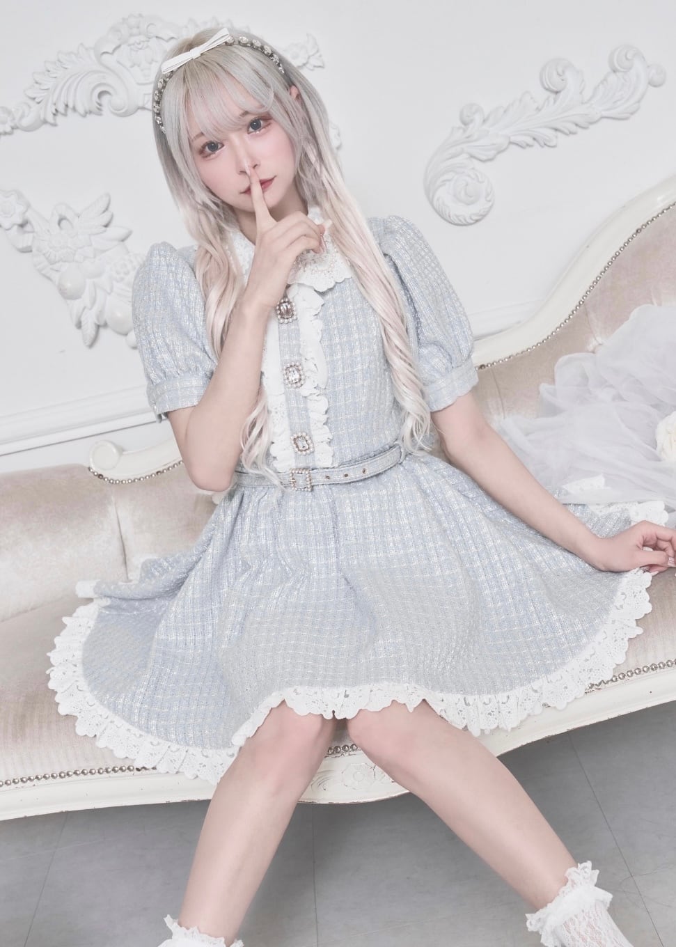 ManonMimie】Romantic Tweed One-Piece | Manon Tokyo