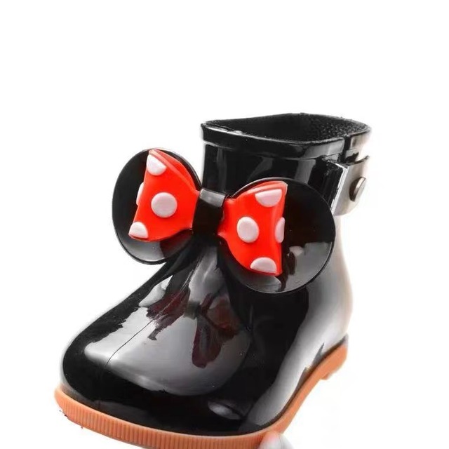 ミニーちゃん風ドットリボンレインブーツ 長靴 Ladymerry ミニーちゃん風ドットリボンレインブーツ 長靴 Ladymerry