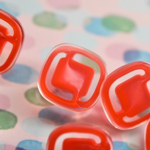 クリアスクエア×レッド 20㎜