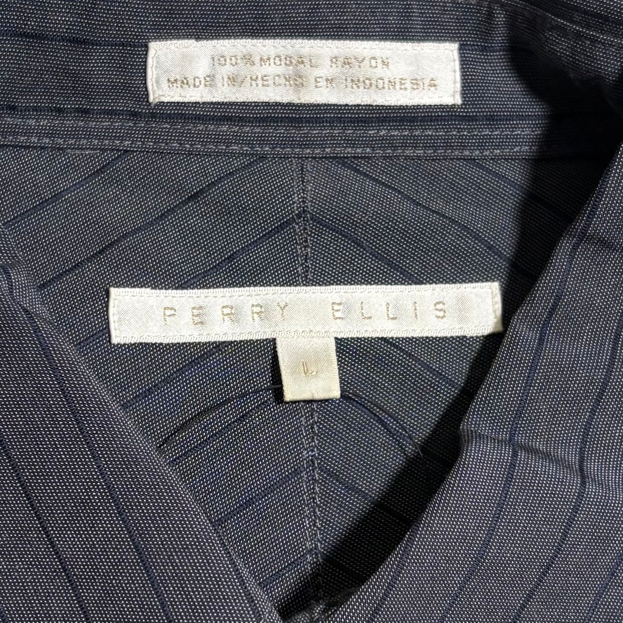 PERRY ELLIS double cuffs rayon shirt