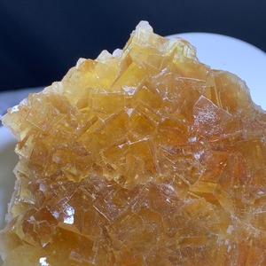 6.イエロー&ブラウンフローライト原石クラスター