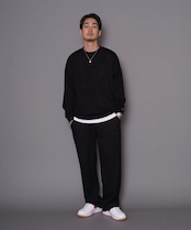 【#Re:room】EMBOSS LOGO STRETCH RIB WIDE PANTS［REP199］