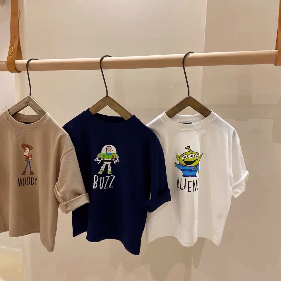 KST4【kids＆baby】送料無料 数量限定 トイ・ストーリー ロンT 長袖Tシャツ ウッディ バズ リトルグリーンメン 子供服 キッズ服  ベビー服 トイストーリー 韓国子供服 春服 夏服 Tシャツ カットソー トップス MAILE