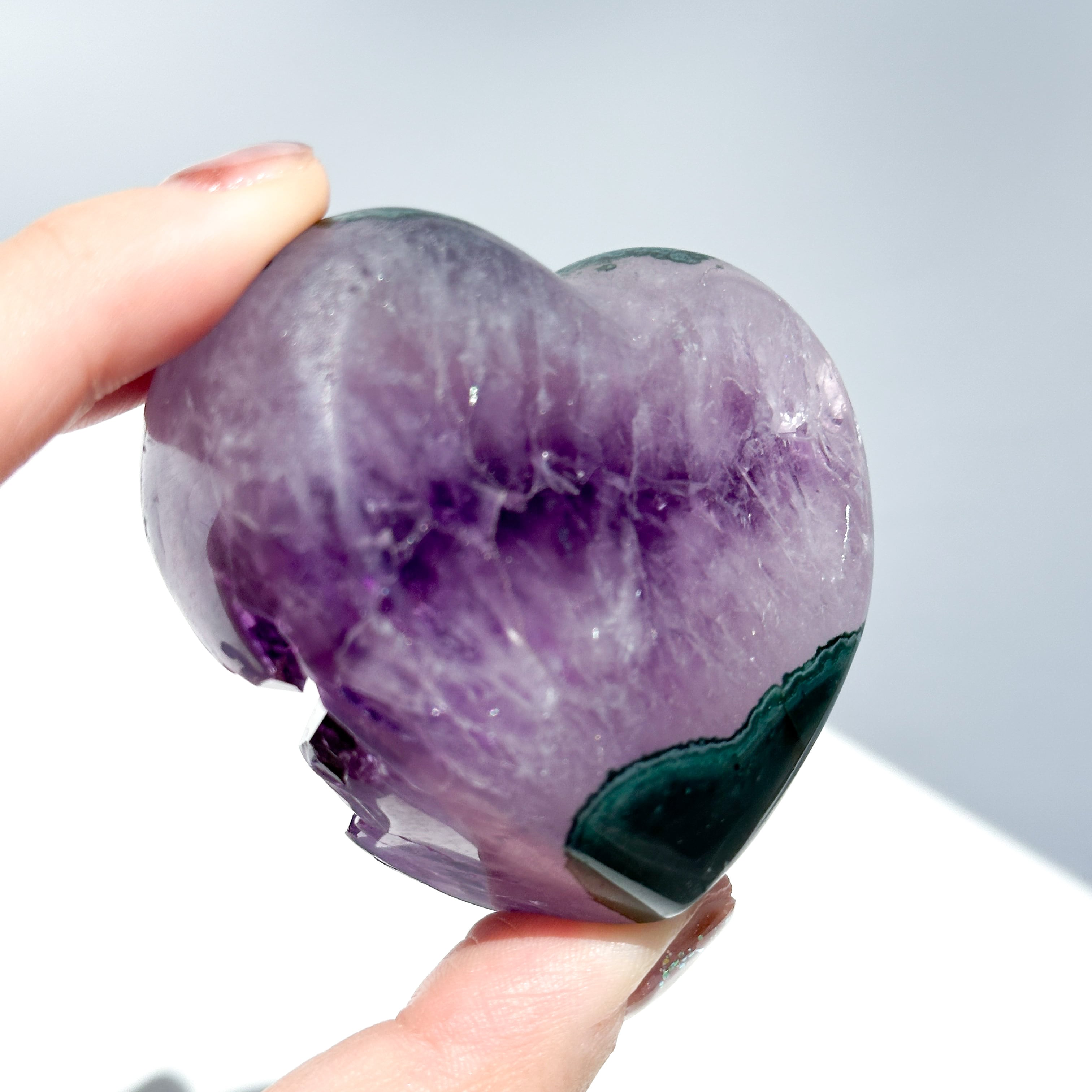 ウルグアイ産アメジスト ハート13◇ Amethyst ◇天然石・鉱石