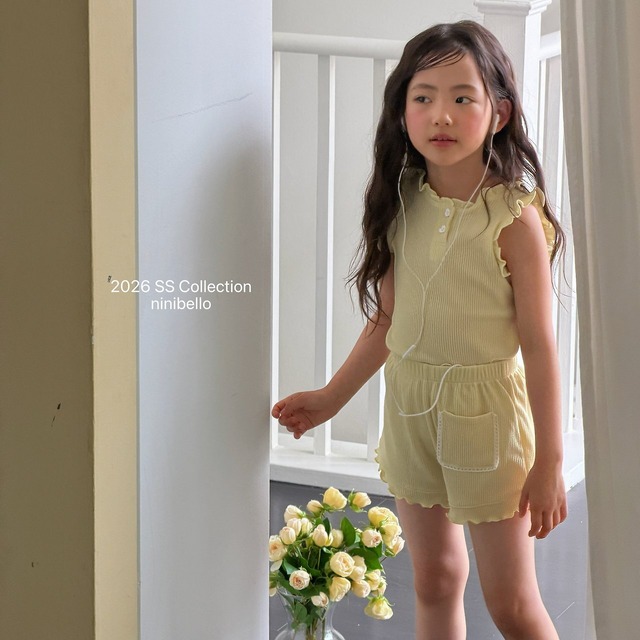 【6/18〆予約】<ninibello> Romi frill sleeveless top