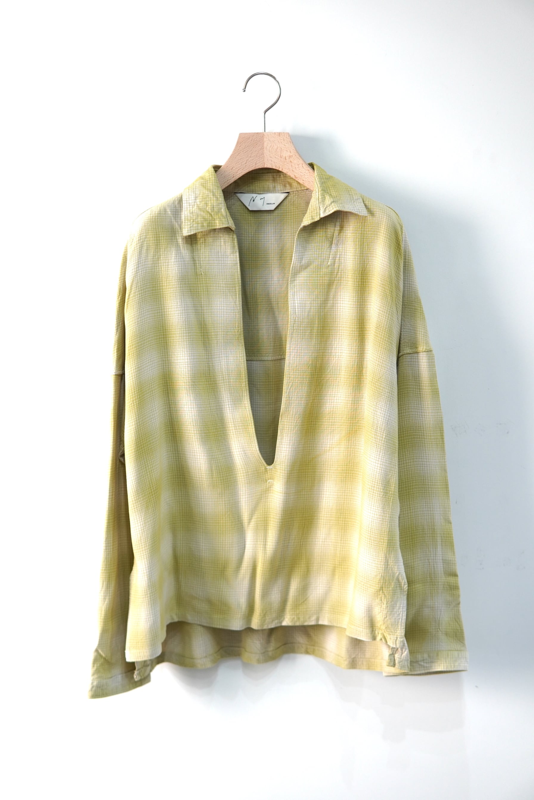 正式的 ANCELLM PULLOVER OMBRE CHECK CHECK SHIRT PULLOVER OMBRE