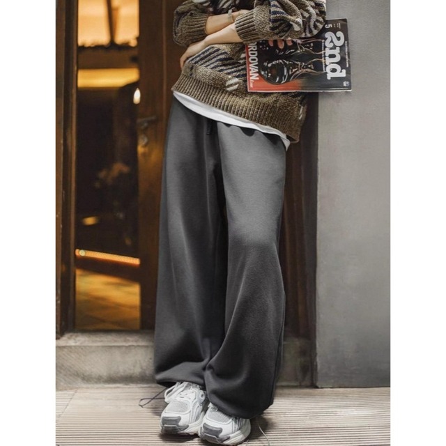 Casual Straight Sweat Wide leg Pants 125560