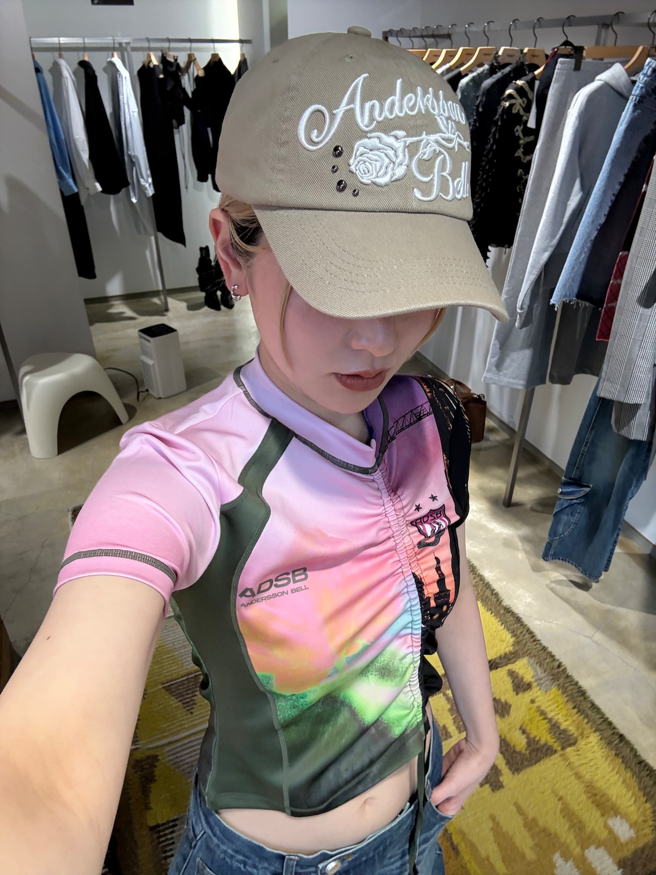 【26SS】ADSB Andersson Bell アンダーソンベル / WASHED RIVETED ROSE CAP / キャップ - 1