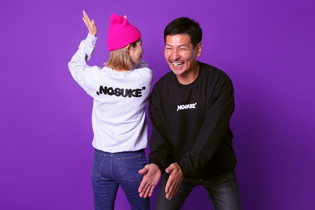 【Adult】“NOSUKE” Logo Front/Back Print Sweatshirt