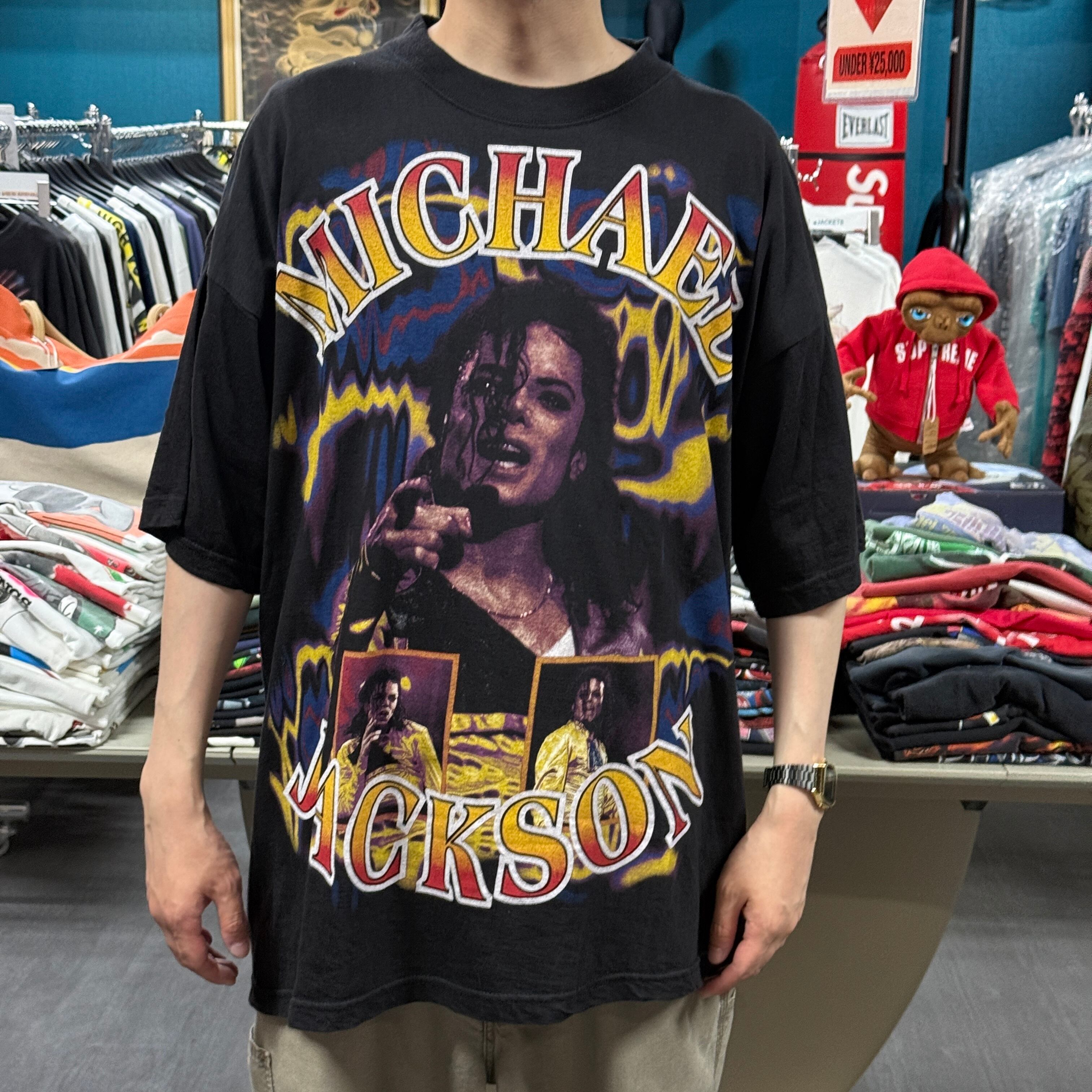 ヴィンテージ マイケルジャクソン Tシャツ MICHAEL JACKSON MICHAEL JACKSON】マイケルジャクソン オーバープリント Vintage T