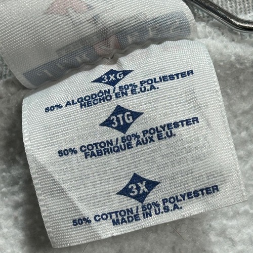 90s USA製 Jerzees Crewneck カレッジ グレー XXXL 詳細写真4