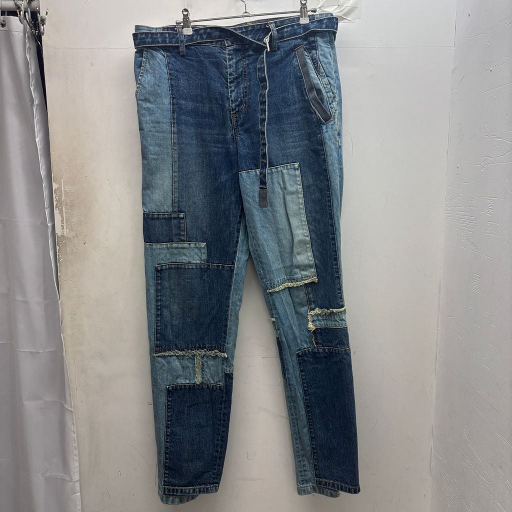 sacai 21ss パッチワークスウェット sacai サカイ 21SS Patch Work Denim Pants パッチワークデニムパンツ