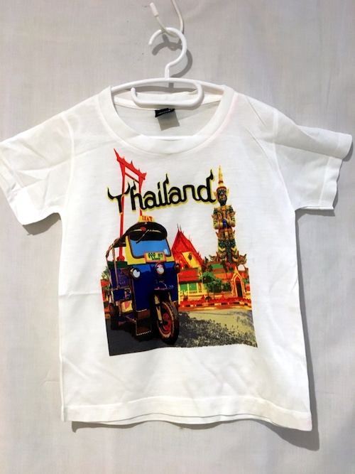 キッズTシャツ Tシャツ キッズ 子供服  トップ 白Tシャツ プリントTシャツ エスニック アジアン ＊ アジアン雑貨No.6