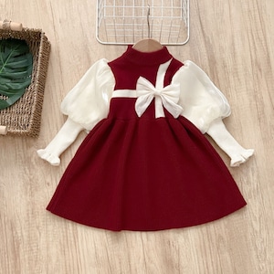 クリスマス切り替えニットワンピース