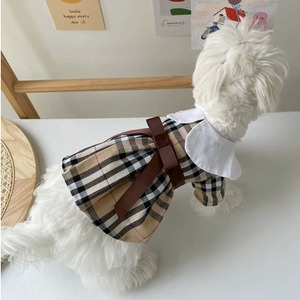ドッグ 犬 キャット 猫 小型犬 チワワ マルチーズ ポメラニアン ヨークシャテリア 服カテゴリ ドッグウェア 室内着 クラシカルチェック柄 チェック柄 通気性 ドレス ワンピース コスチューム リボン かわいい きれいめ 上品 おしゃれ 主役級 存在感 ラブリー キュート 無地 春 夏 デート お出かけ お泊まり パーティー リゾート 旅行 休日 室内 お揃い コーデ 清楚 インスタ映え XS S M L XL ブラウン
