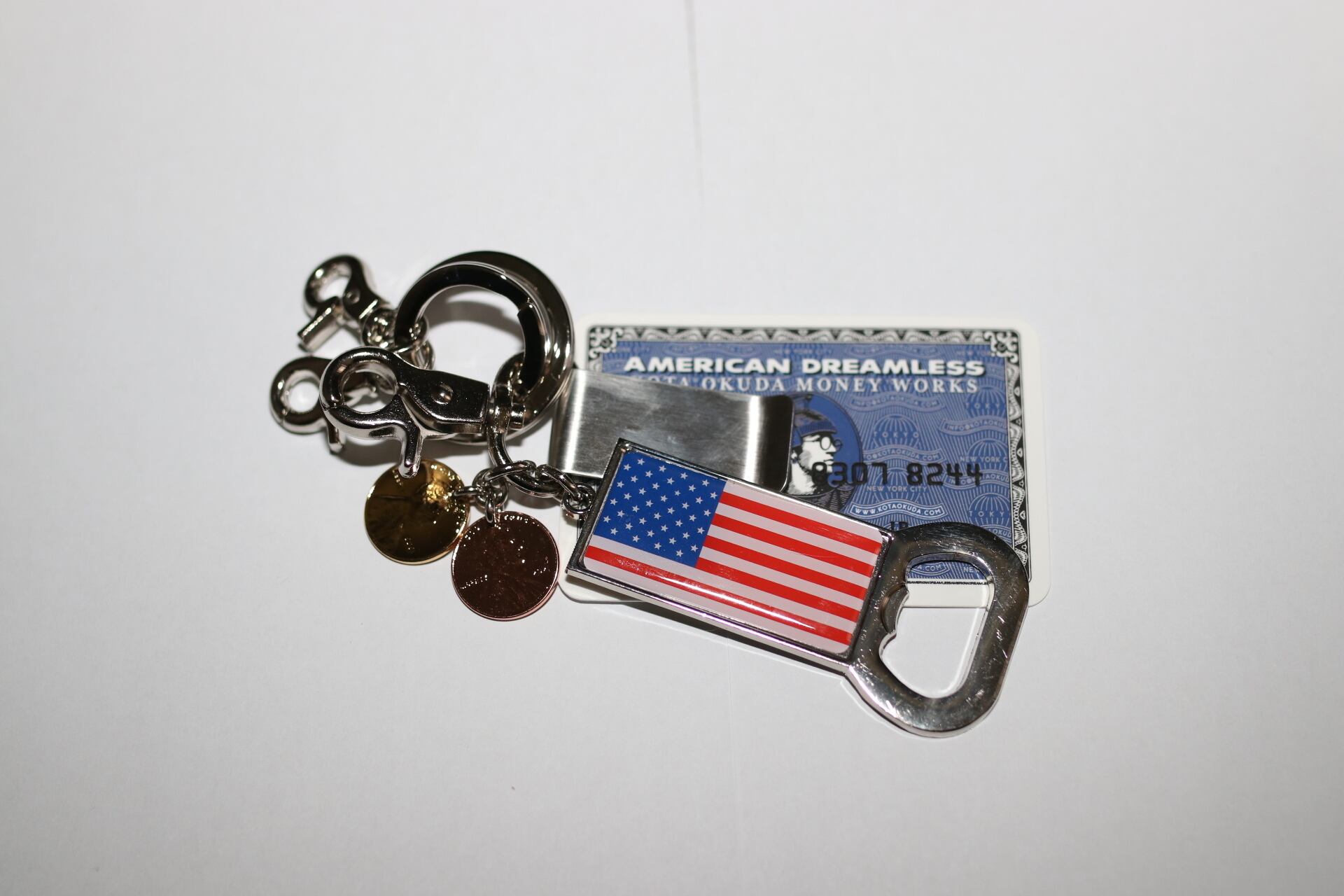 KOTA OKUDA　MONEY CLIP KEYRING 26SS】KOTA OKUDA MONEY CLIP KEYRING(STEEL/MULTI) KOMW-008 | IAAAM