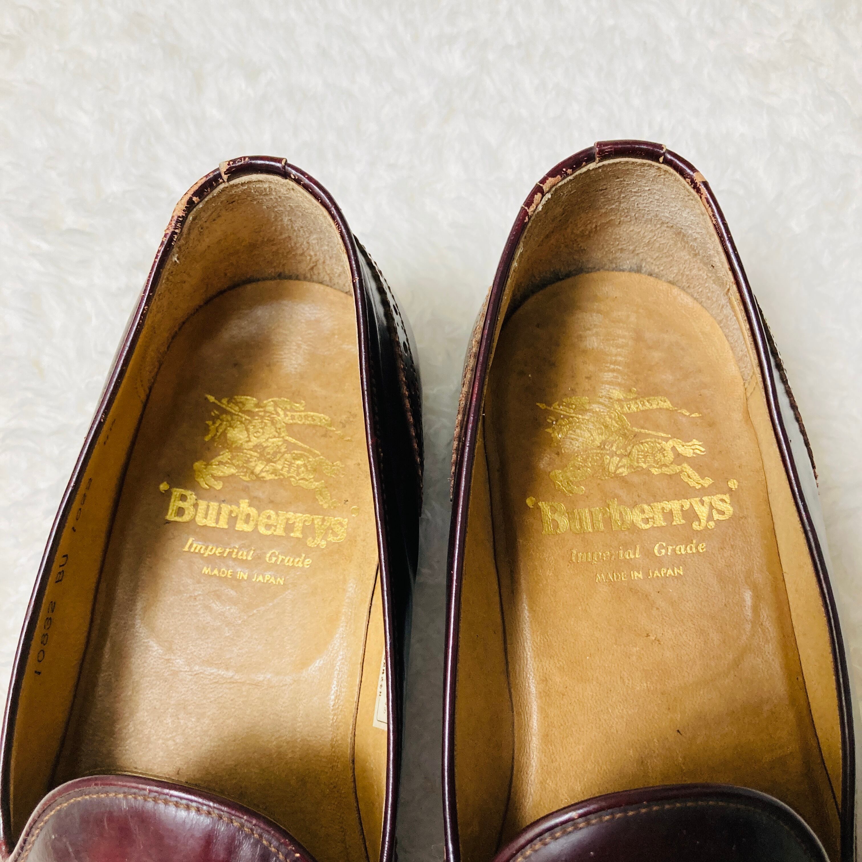 Used】Burberrys ウィングチップ タッセルローファー スリッポン