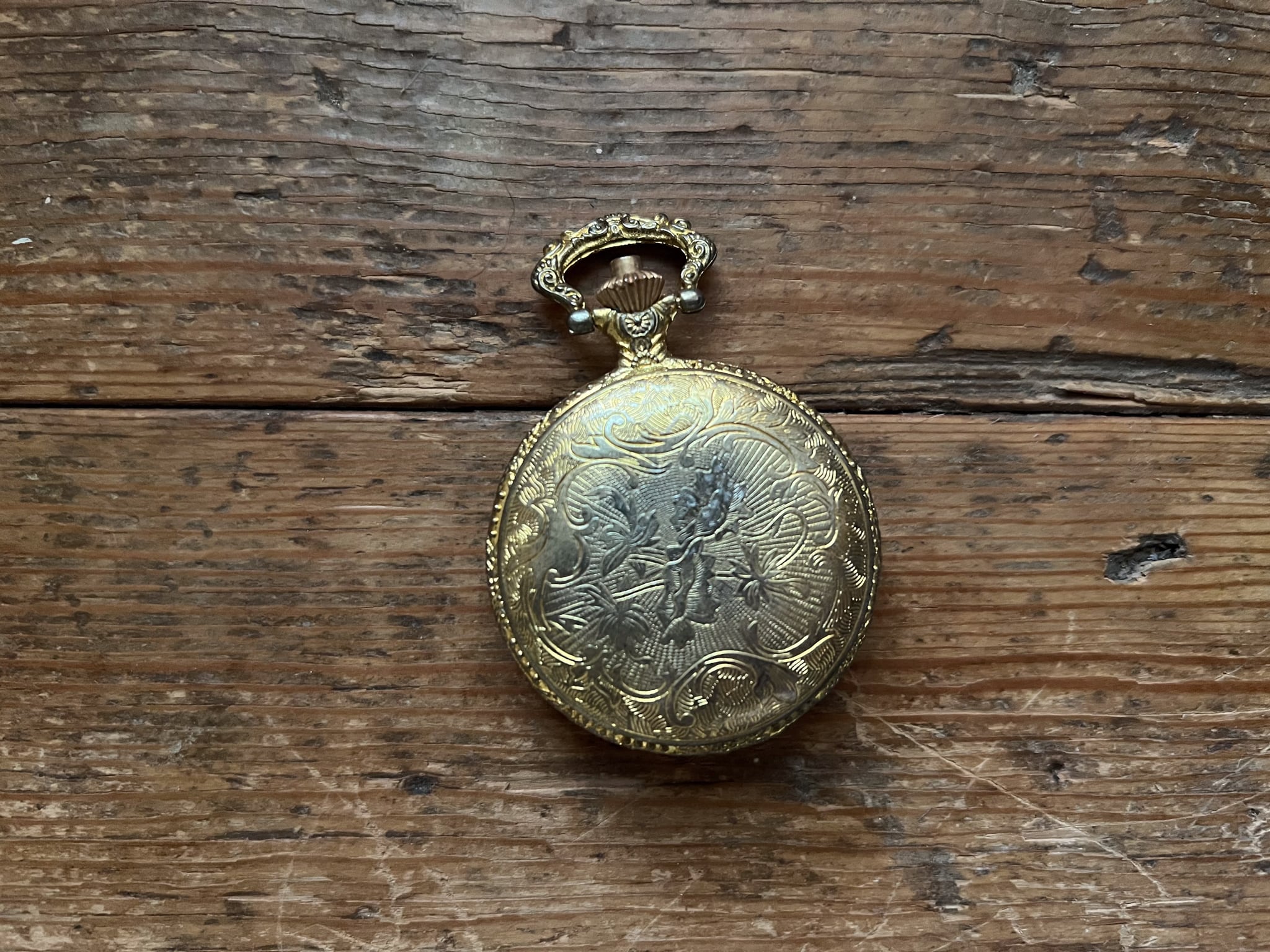 可愛いペイントが美しい古い懐中時計 *フレンチアンティーク