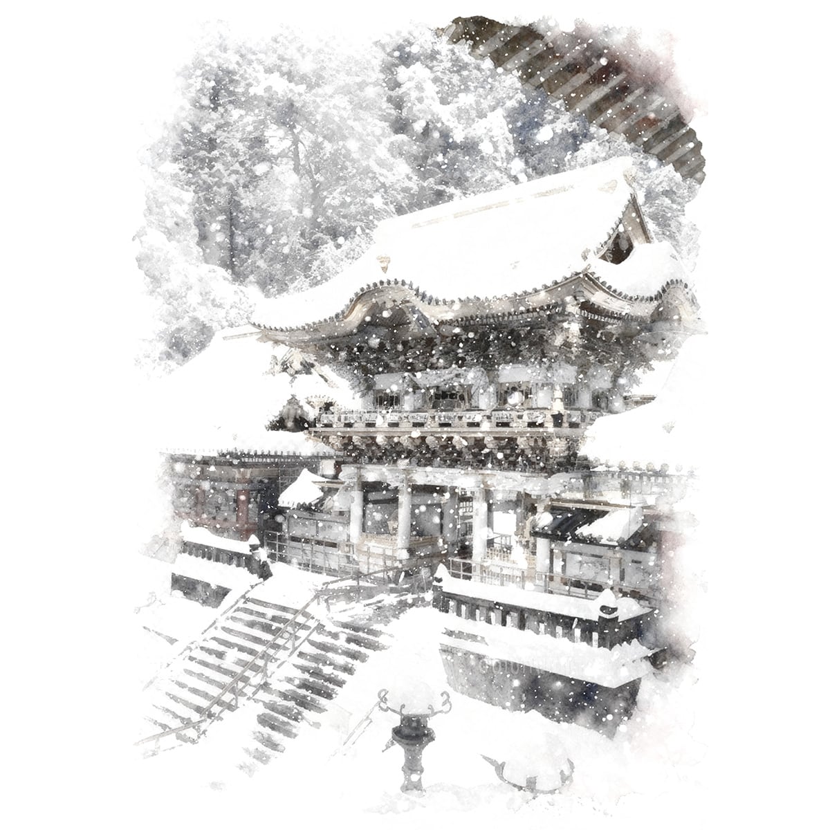 冬の風景 | インテリア絵画の専門店 ビッグフィールドギャラリー水彩/油絵