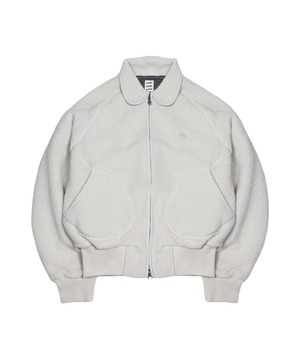 [smarturbanuseful] ROUND COLLAR FLEECE JACKET LIGHT GREY 正規品 韓国ブランド 韓国通販 韓国代行 韓国ファッション SUU 日本 店舗