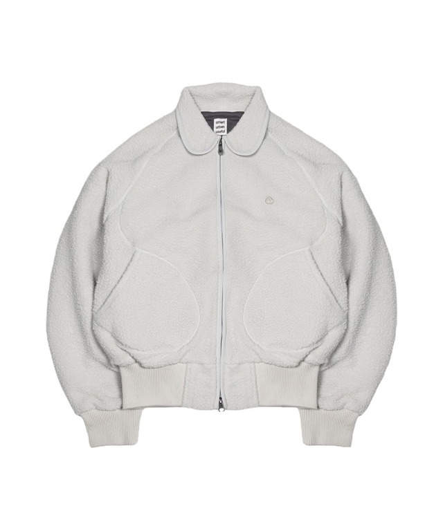 [smarturbanuseful] ROUND COLLAR FLEECE JACKET LIGHT GREY 正規品 韓国ブランド 韓国通販 韓国代行 韓国ファッション SUU 日本 店舗