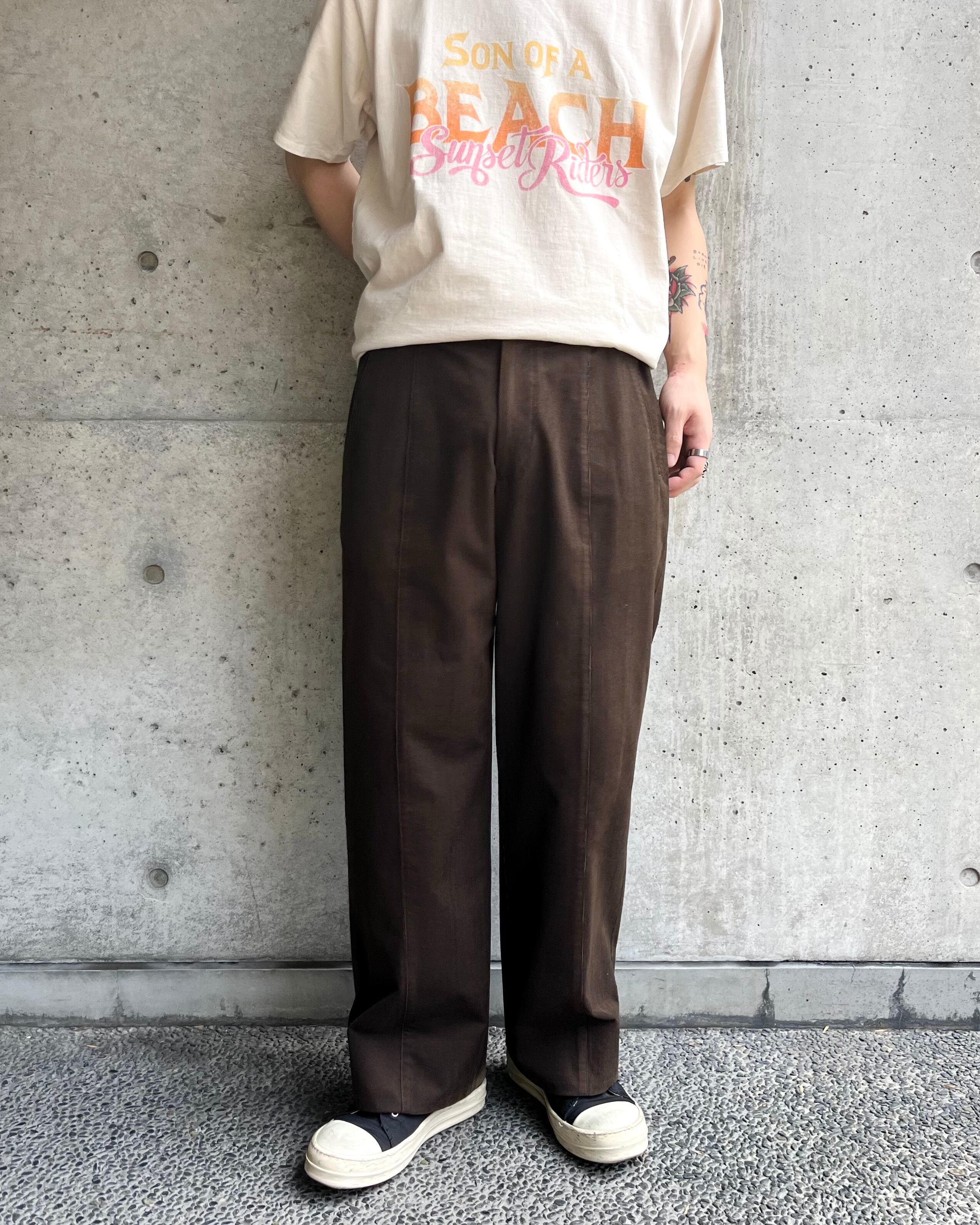 GIORGIO ARMANI Pile Material Wide Pants ITALY製