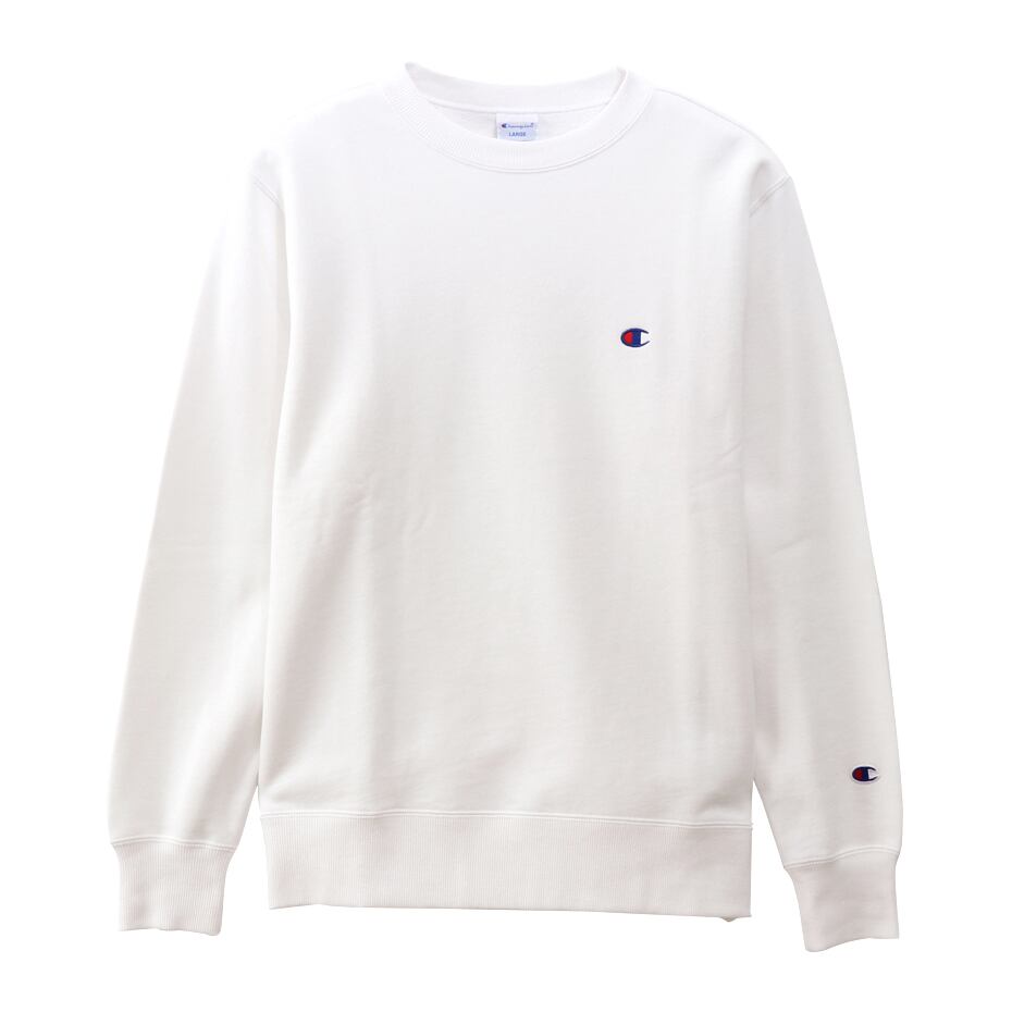 Champion(チャンピオン) クルーネックスウェットシャツ 22SS ベーシック ホワイト スウェット トレーナー C3-Q001