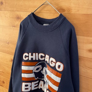 【FRUIT OF THE LOOM】80s 90s USA製 オールドスウェットNFL  Chicago Bears トレーナー プリント US古着