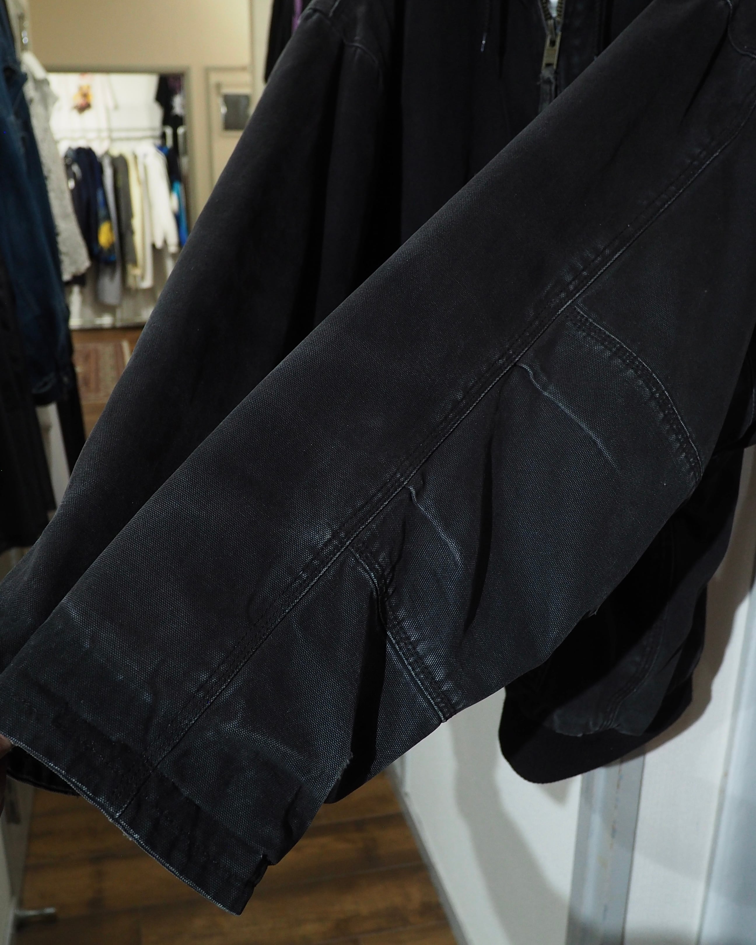 " Special - 墨黒 " Beautiful Fade × Aging Vintage Loose Active Jacket