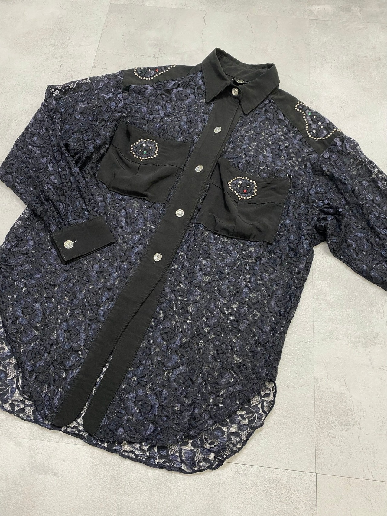ISADORA PARIS black lace shirt-4202-6