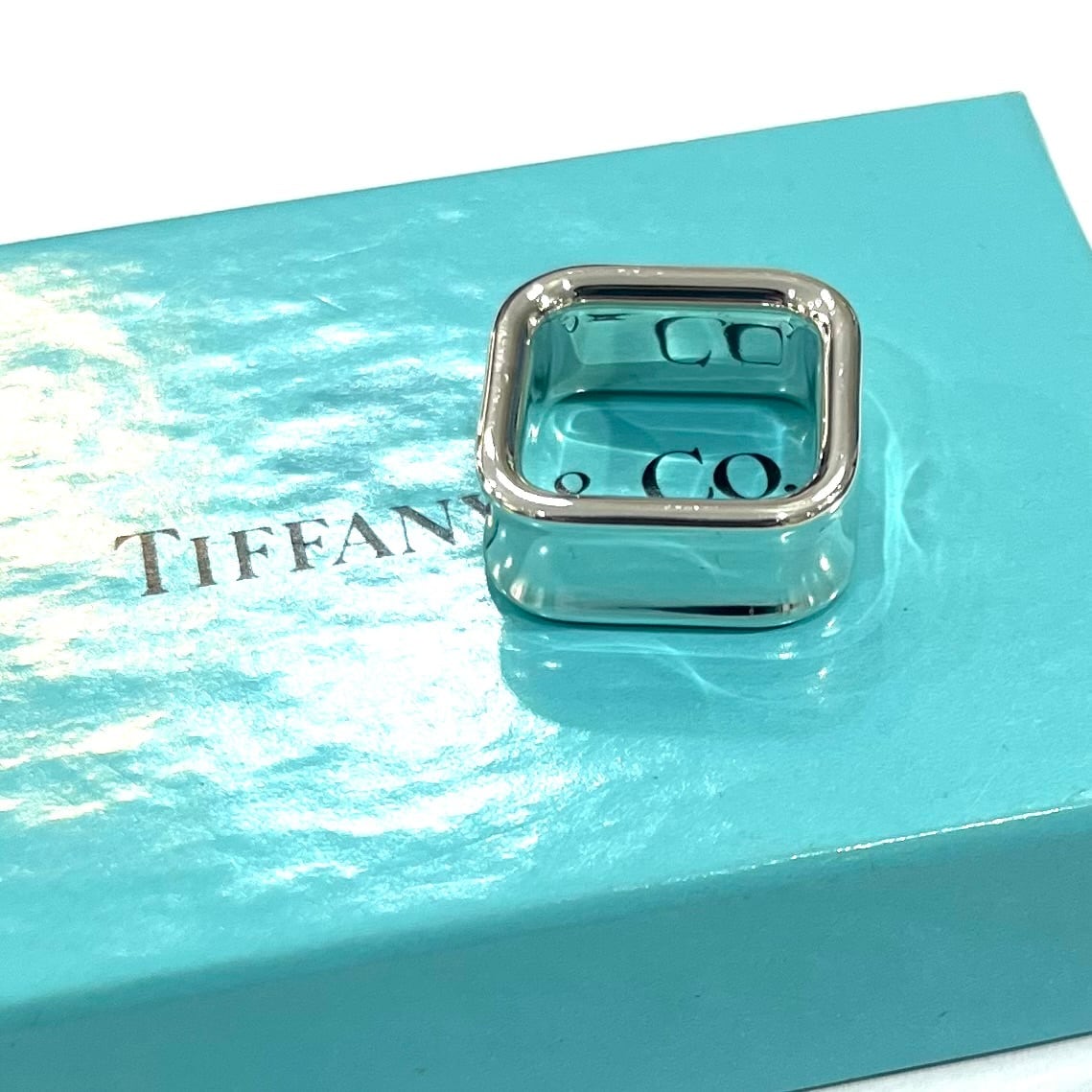 TIFFANY&CO.】【7.5-8.5号】2693 T&CO 1837 スクエアリング／シルバー