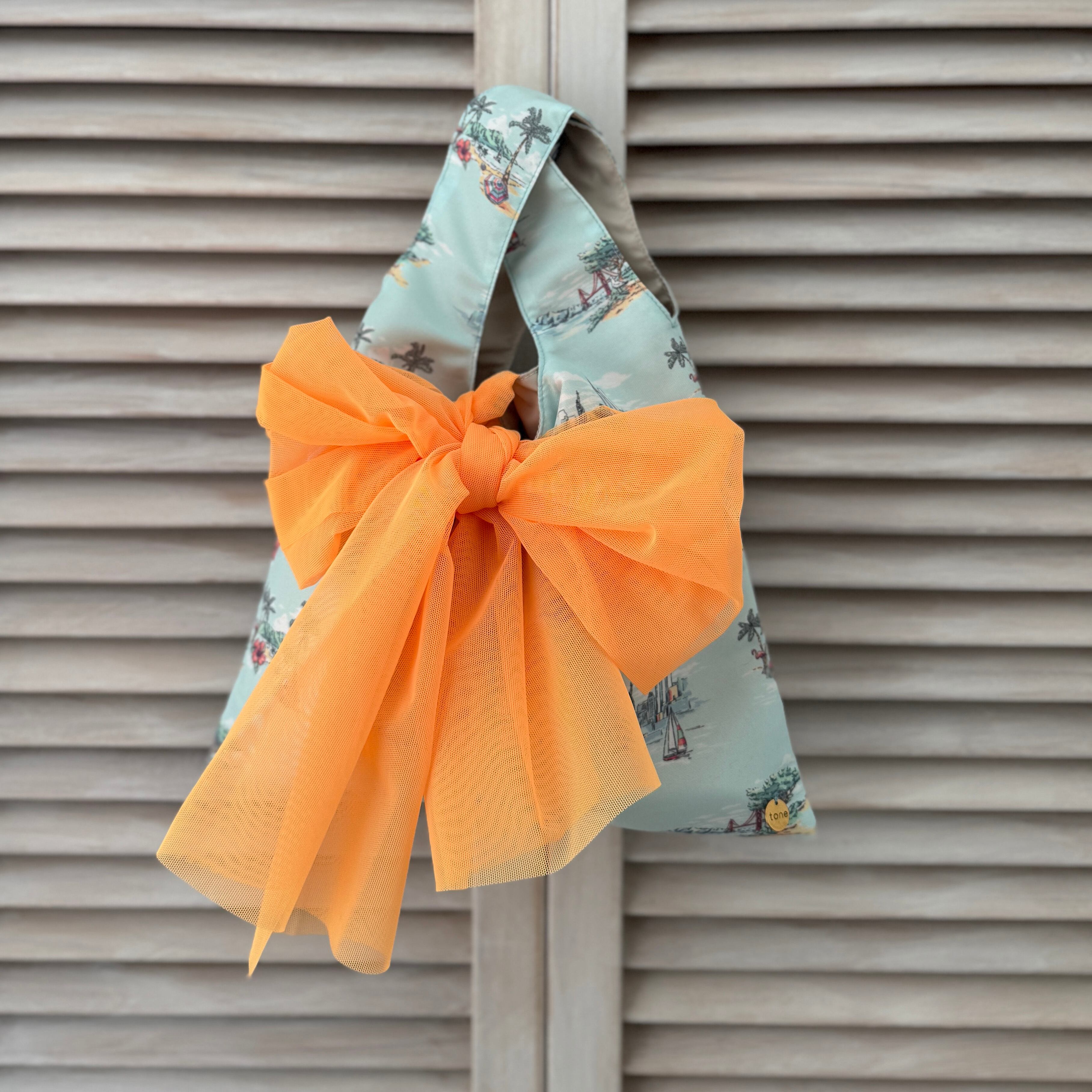 リボンバッグ S (city aloha) - Orange Ribbon