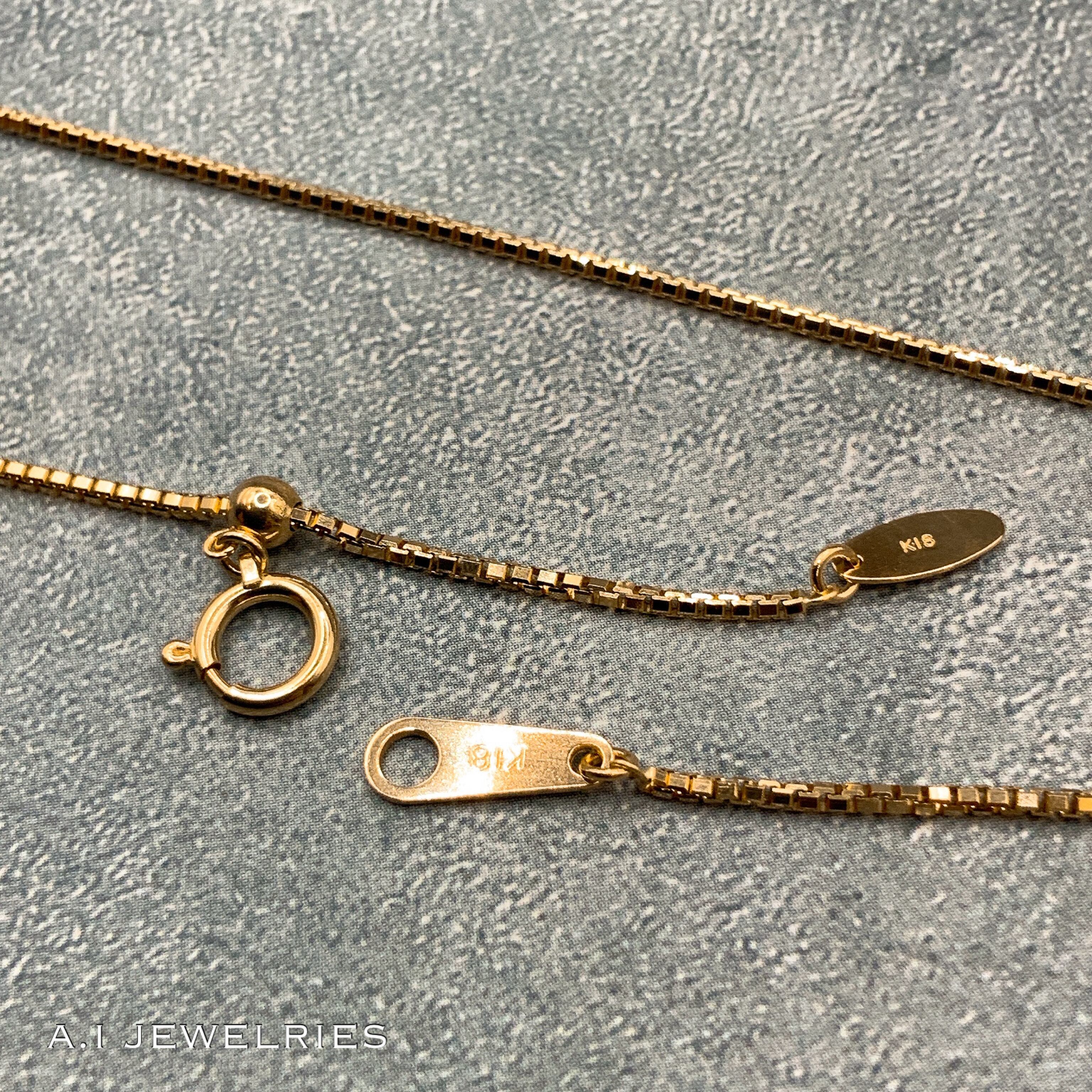 18金 ベネチアン ネックレス メンズ 1.00φ 50cm /K18 Venetian necklace 1.00φ 50cm  品番kvn100-50 JEWELRIES エイアイジュエリーズ