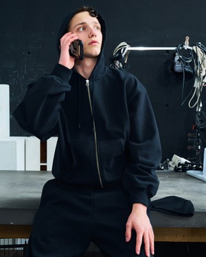 ROTOL "Solid Sweat Triple Tuck pants〔BLACK〕"