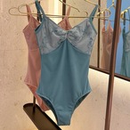 レースリボン キャミソールレオタード 3色展開 L1199