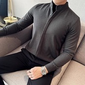 two piece half turtleneck shirt 00081