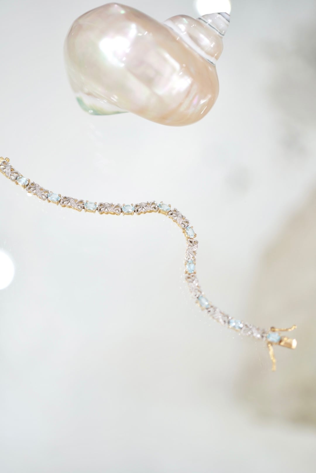 blue topaz 925 bracelet