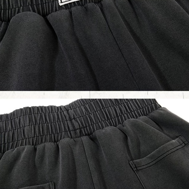 ロゴグラフィックダメージライクワイドスウェットパンツ 1col R02474