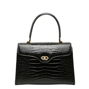 ノーブランド ハンドバッグ ブラック クロコダイル レディース no brand 【中古】