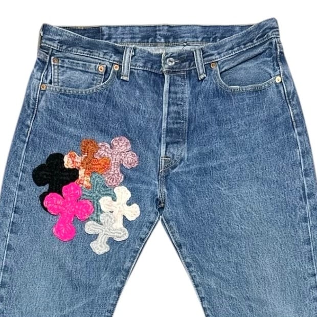 y.a.r.n Cross Patch Denim デニムパンツ YARN Cross Patch Denim | A WORD.ONLINE SHOP