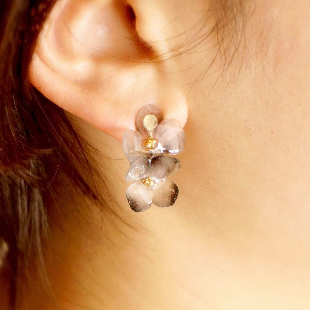 14kgf紫陽花ピアス/イヤリング 紫陽花ピアス 14Kgf ピアス⁄イヤリング 