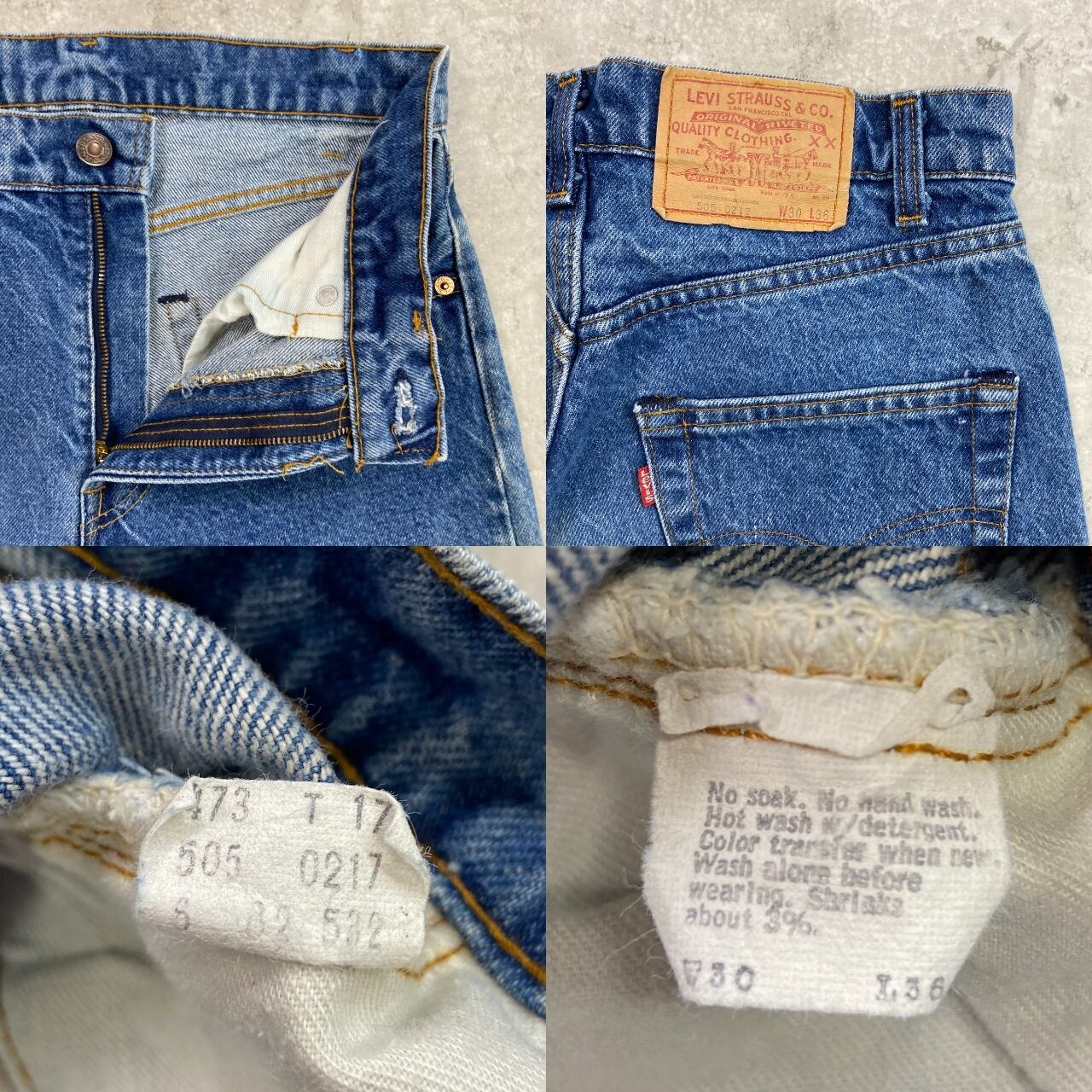 リーバイス 古着 20505 0217 W36 L30 USA 80s ハチマル 
