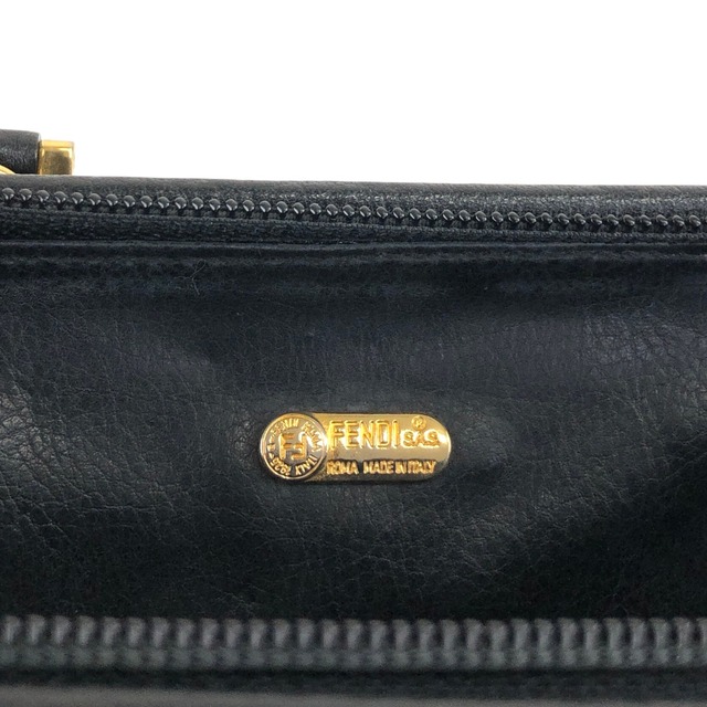 FENDI フェンディ ショルダーバッグ ブラック FFロゴ レザー 2WAY vintage ヴィンテージ オールド h8ka2h
